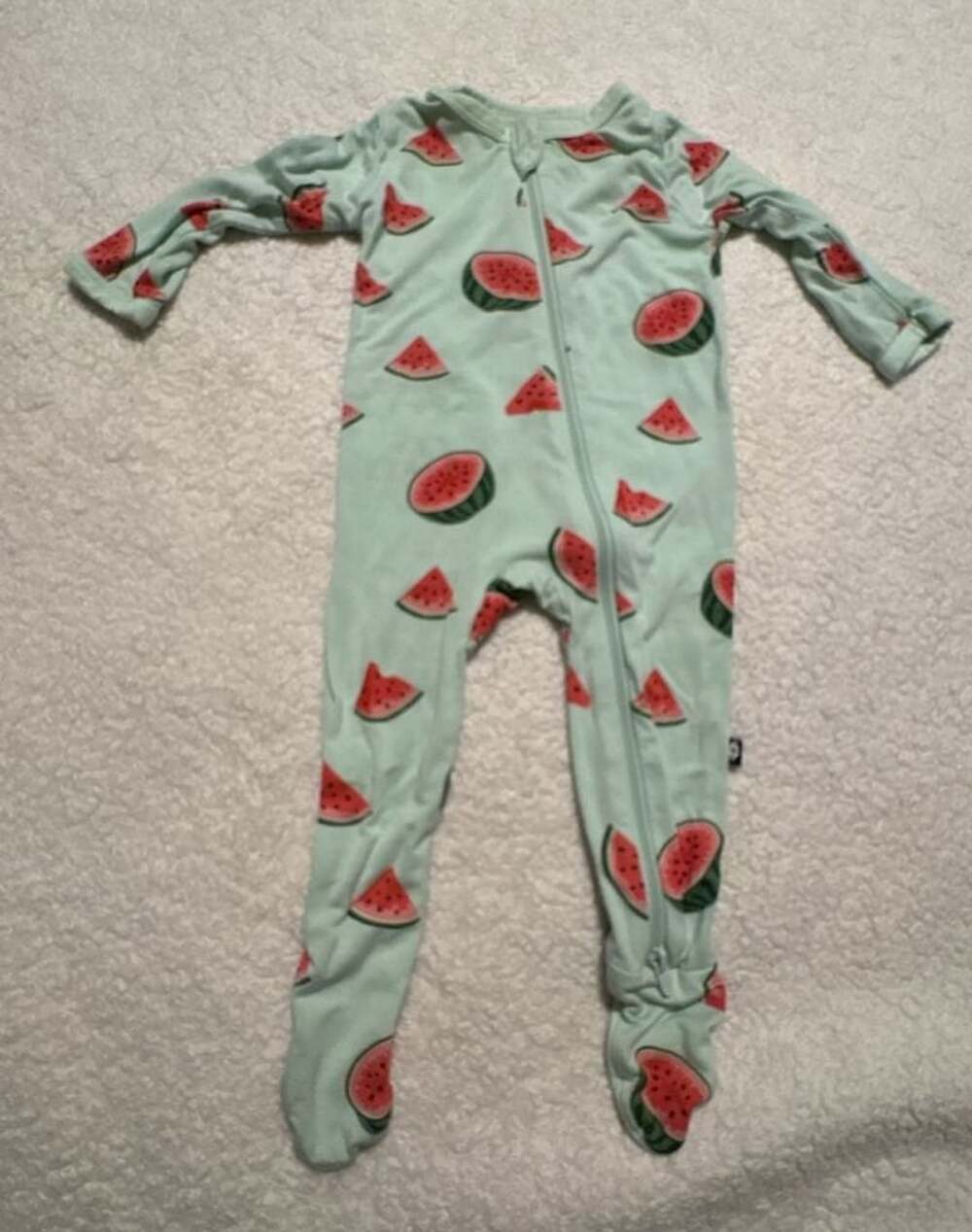 Kyte Baby Printed Zippered Footie Pajama Watermelon 3-6M